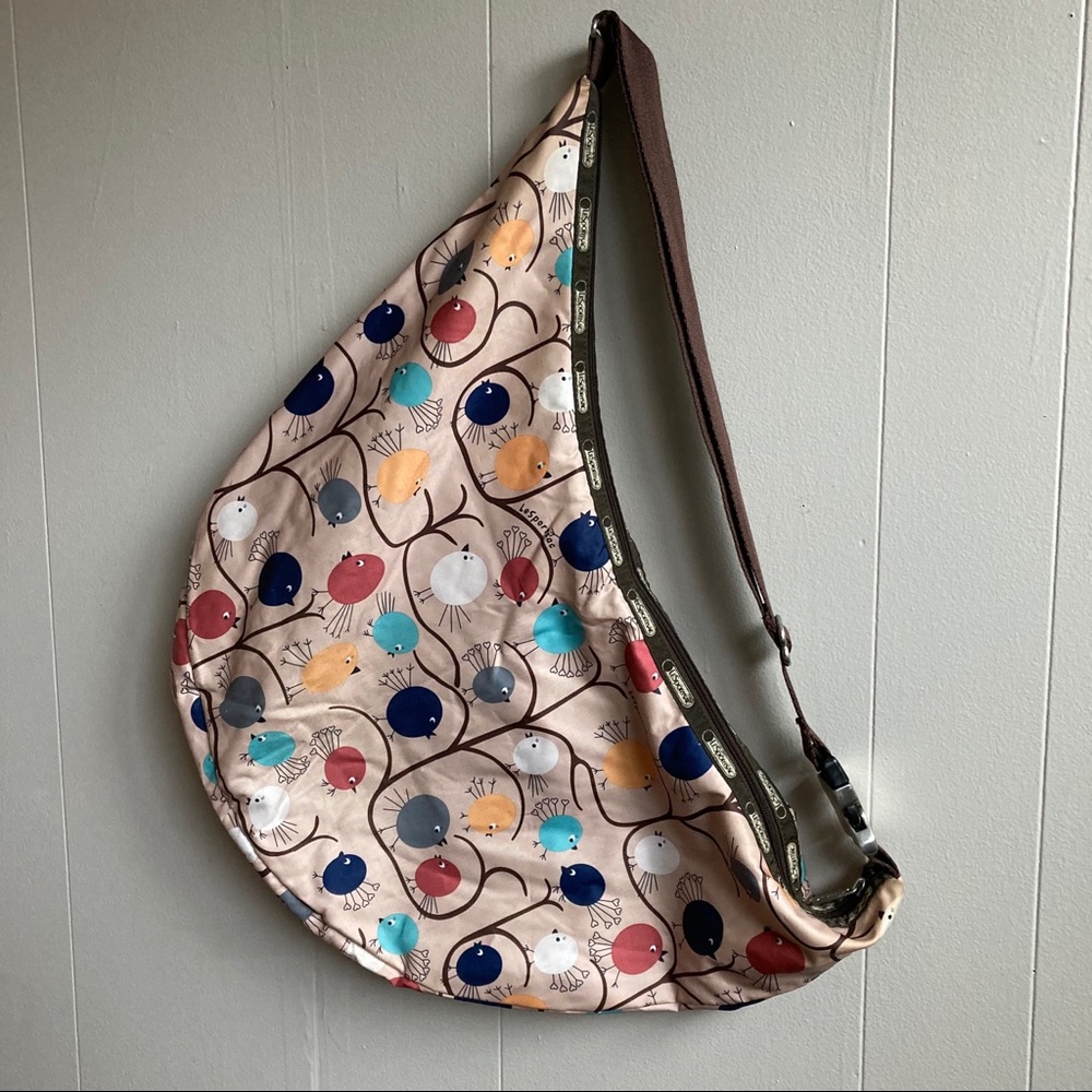 LeSportsac Large Messenger Bag in Birdie Print.